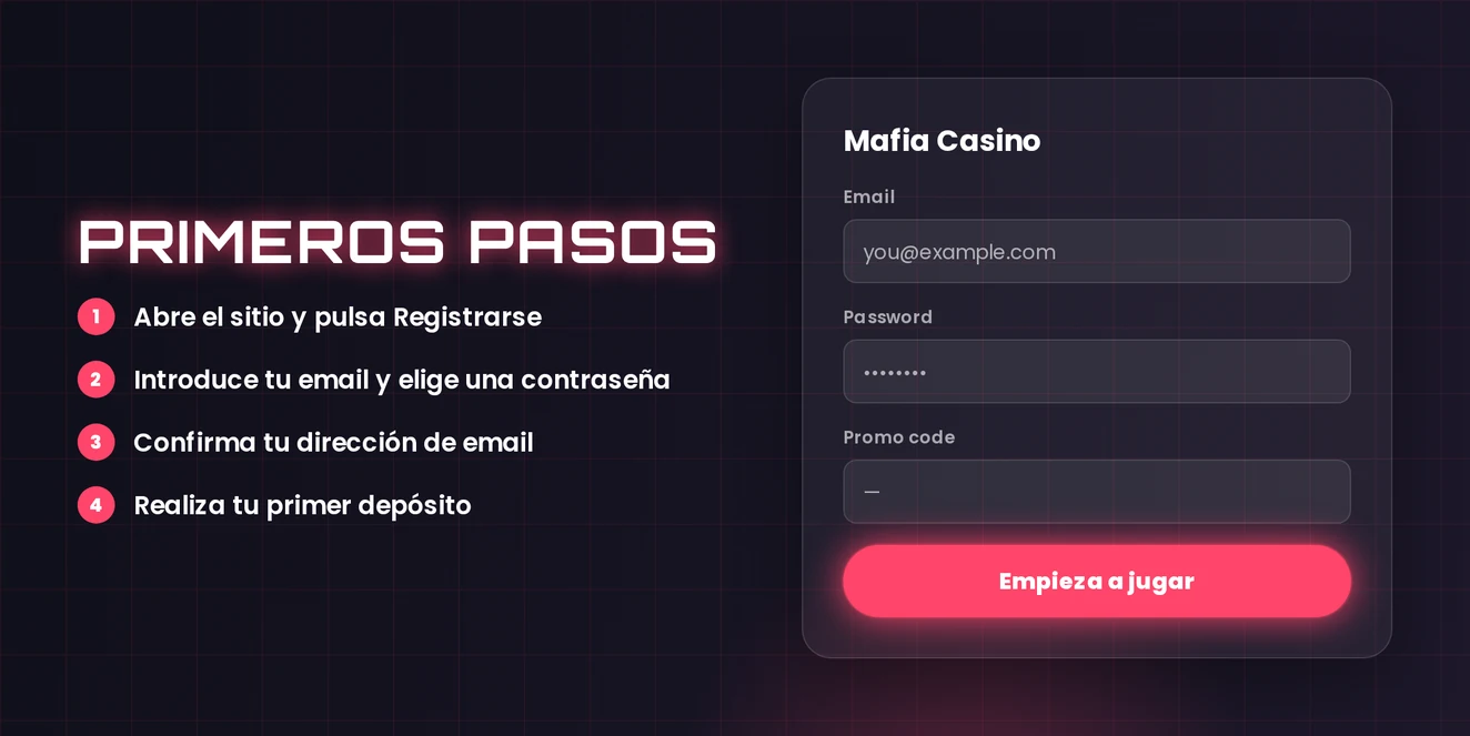 Completa pasos para registrarte.